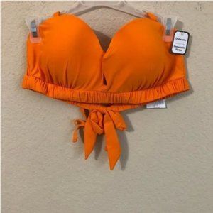 Time & Tru Bikini Top Orange Underwire